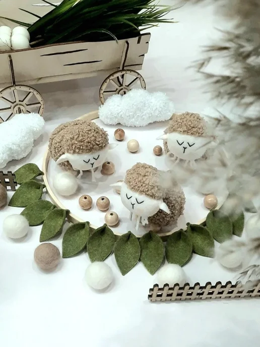 Baby Nursery K Мобиль ручной работы на кроватку для новорожденных, белый, фото 4