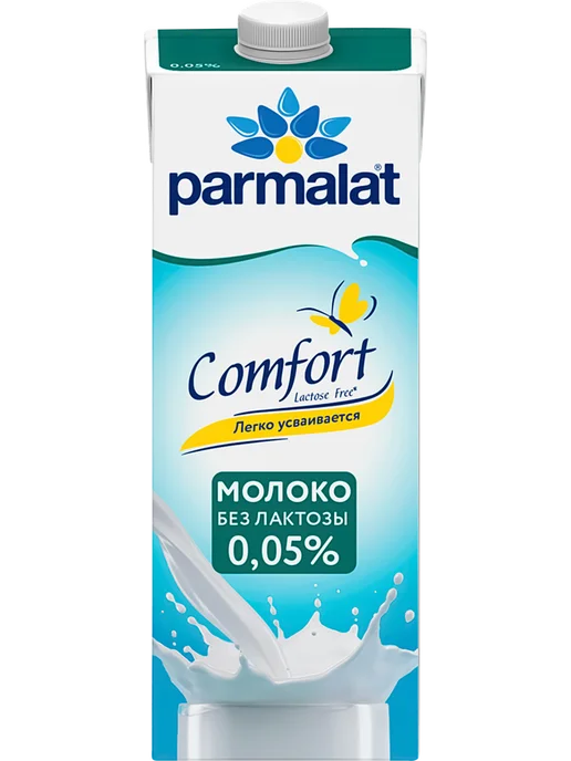 Parmalat Молоко ультрапастеризованное Comfort безлактозное 0, 1 л
