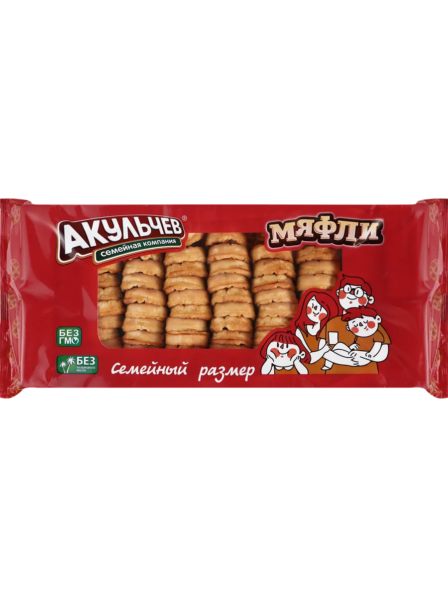 Вафли мягкие АКУЛЬЧЕВ Мяфли, 620г