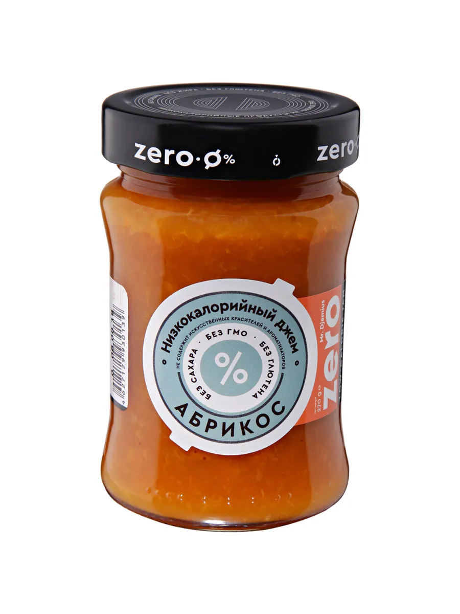 Джем низкокалорийный MR.DJEMIUS ZERO Абрикос, 270г