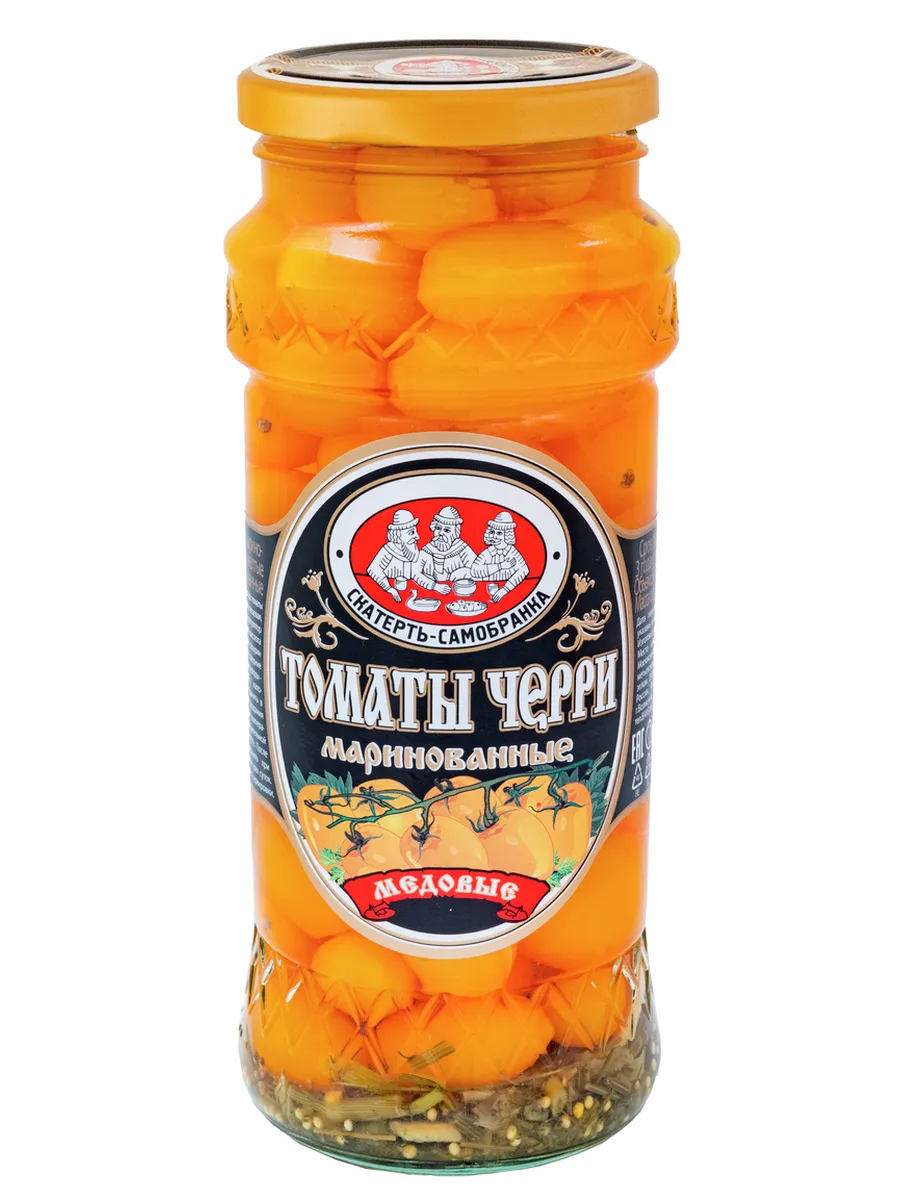 Томаты маринованные Медовые, черри желтые, 580мл