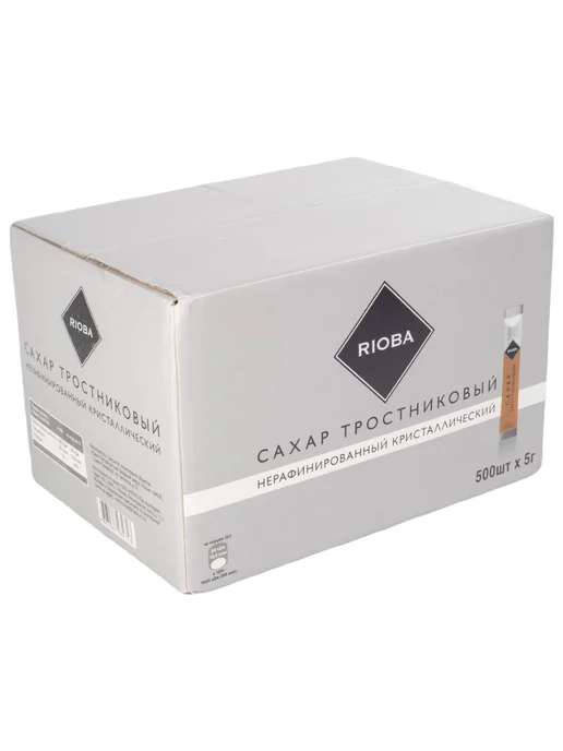 Rioba Сахар коричневый в стиках 5 г, 500 шт, 5 г, 500 шт