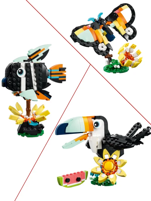LEGO Creator Дикие животные тропический тукан 31173, голубой, фото 2