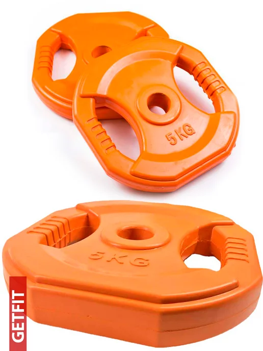 Getfit Диски для штанг и гантелей 5 кг 2 шт, 2 шт, 5 кг, фото 7