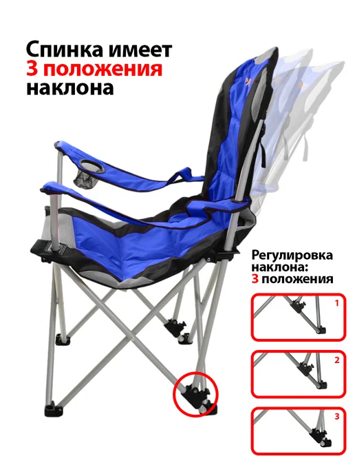 PRESIDENT FISH Стул складной туристический "President Fish" 8750 410 зелён, синий, фото 2