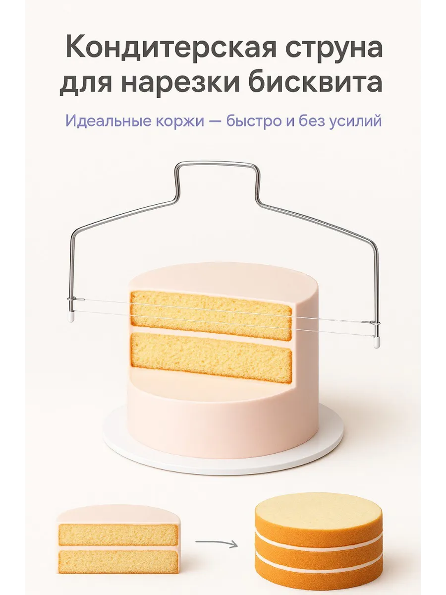 Кондитерская струна нож для нарезки бисквита торта