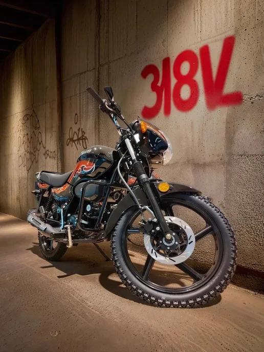 ТЕХНОМОТОРФ Мопед SIGMA SPORT 125 см3 (49,9 см3) "черно-красный", черный, фото 5