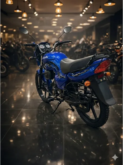 ТЕХНОМОТОРФ Мопед SIGMA SPORT 125 см3 (49,9 см3) "черно-красный", синий, фото 5