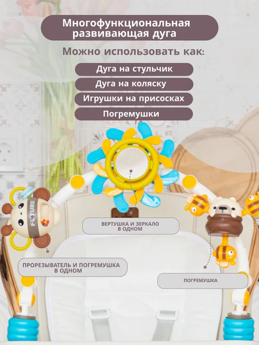 VipBaby Стульчик для кормления 3 в 1 0+ качели, шезлонг, вариант, фото 3