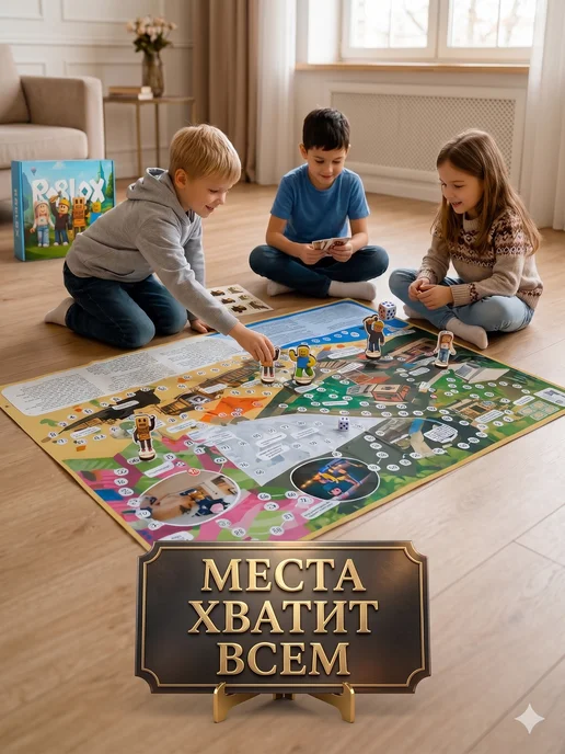 Родители рекомендуют Большая настольная игра ходилка бродилка Роблокс, вариант, фото 2