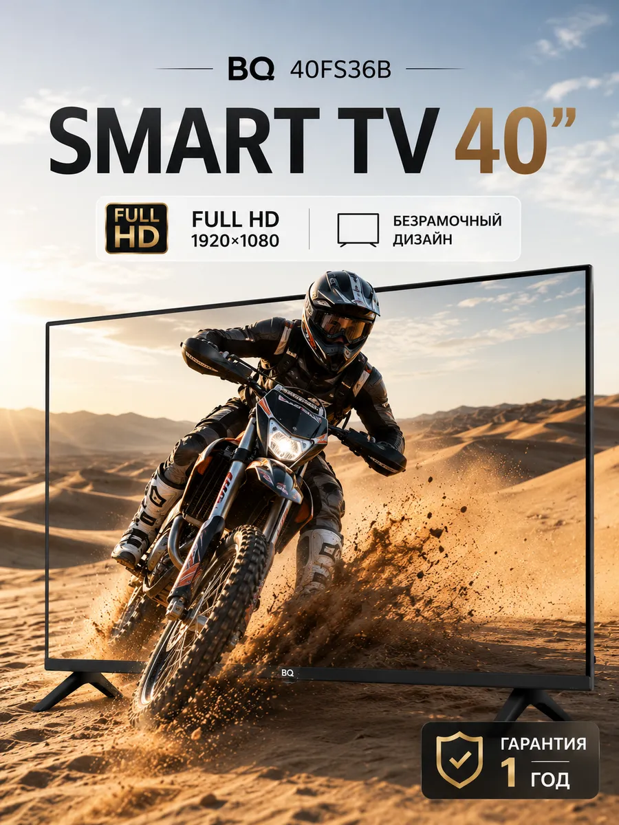 Телевизор 40 дюймов BQ 40FS36B