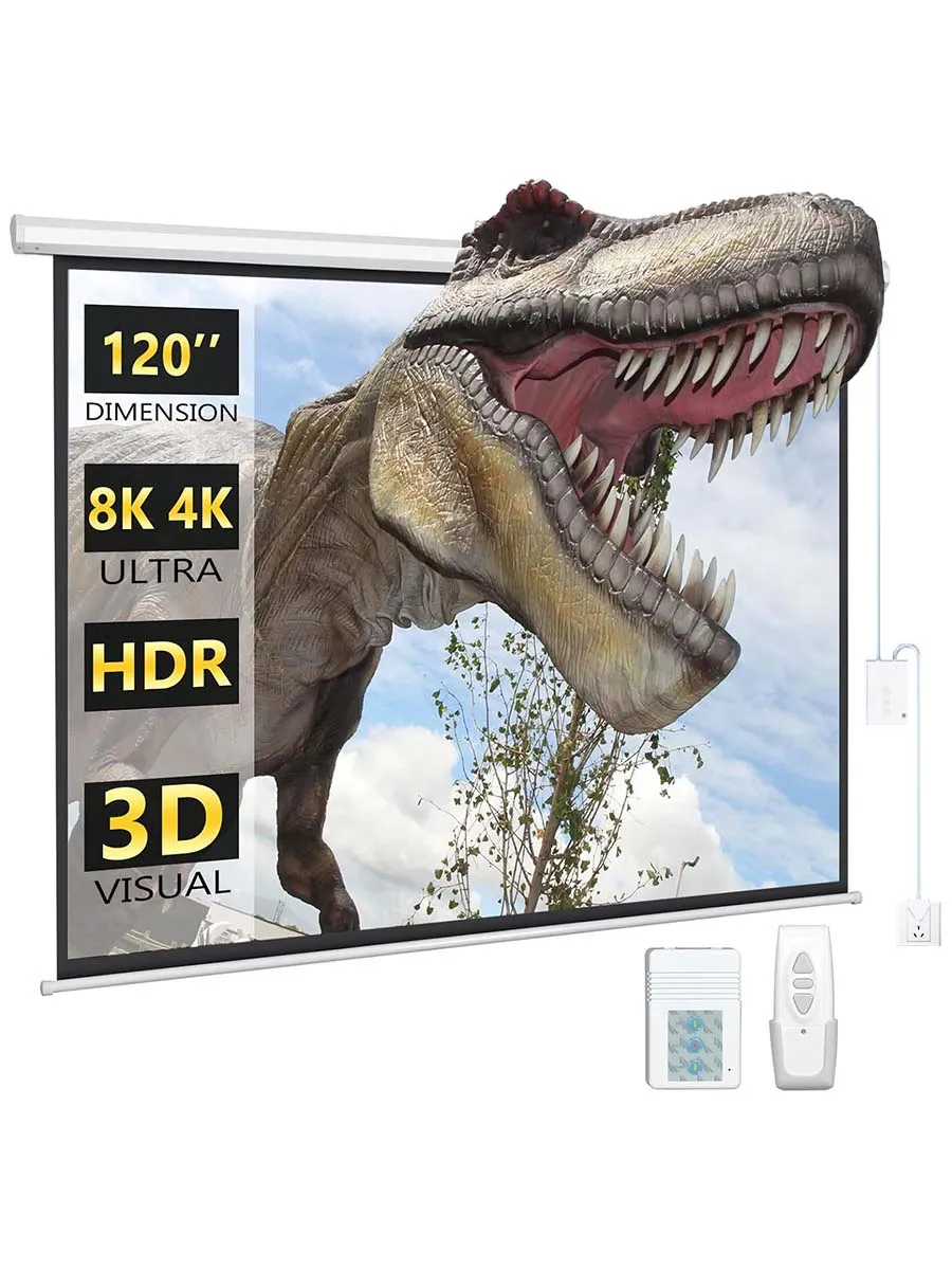 Экран для проектора 120" с электроприводом и пультом 16 9