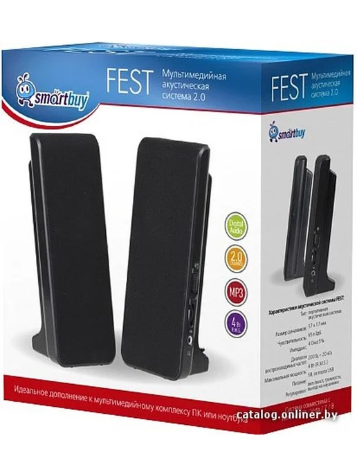 SmartBuy Колонки компьютерные 2.0 (SBA-2500) FEST 4Вт USB, 4 Вт, фото 2