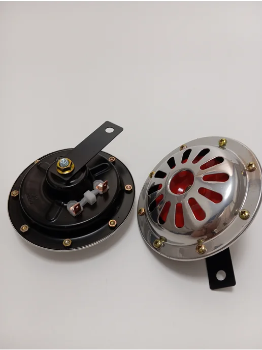 Сигнал звуковой электрический 12V, 2 шт, в упаковке 780 г, фото 4