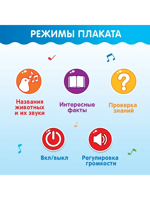 Школьный уголок Обучающий плакат «Животные мира», звуковые эффекты, вариант, фото 5