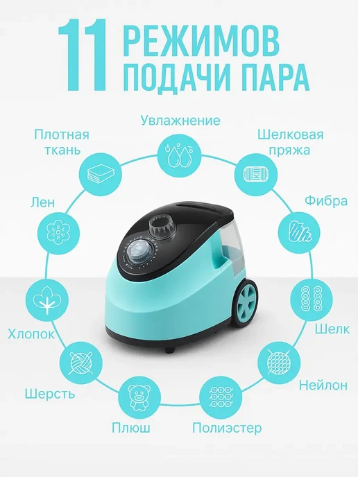 накада шицзя Отпариватель для одежды напольный, голубой, фото 3