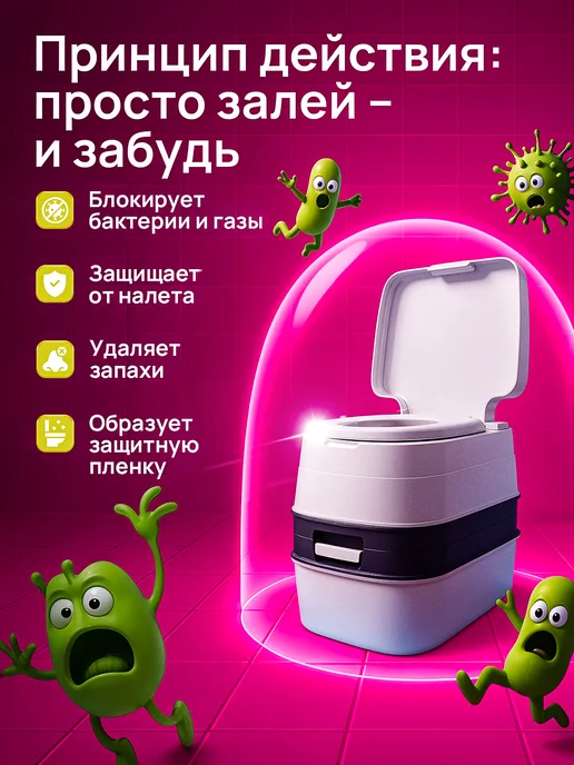 Септизим Жидкость для верхнего бачка биотуалета 3,25л, 3,25 л, фото 6