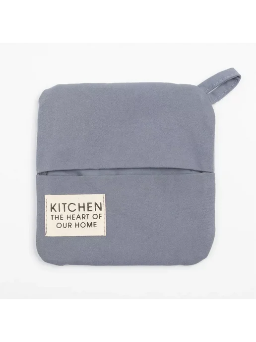 Теропром Набор кухонный Kitchen, прихватка и варежка, синий, фото 4