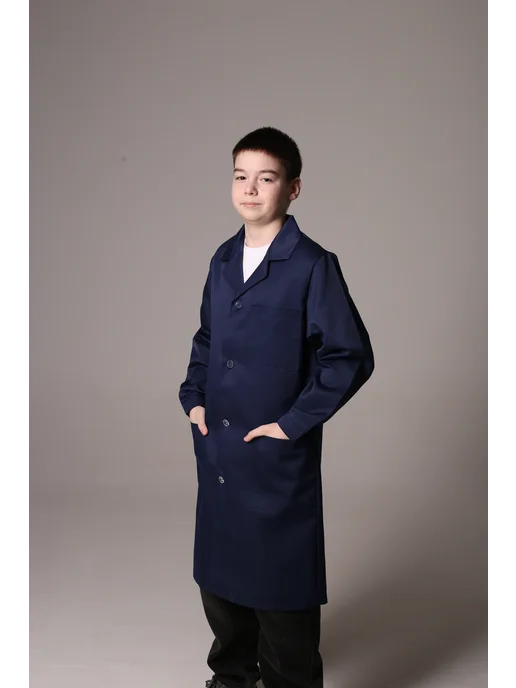 Халат для уроков труда, синий
