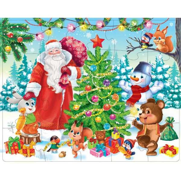 Напольный пазл Встречаем Новый год, комплектующее