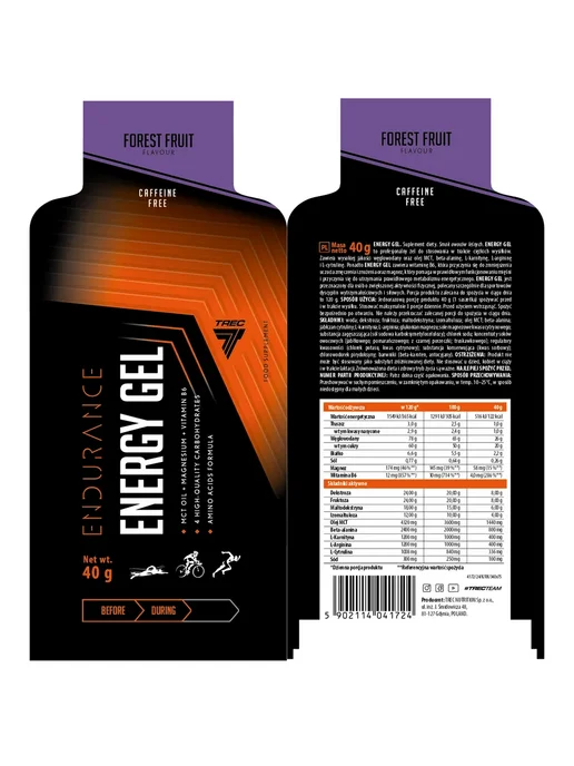 Trec Nutrition Энергетический гель Trec ENERGY GEL 40g FOREST FRUIT, 40 г, фото 2