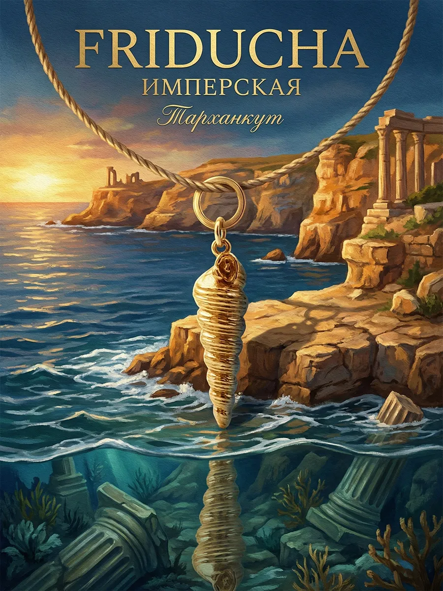 Подвеска-ракушка «Тарханкут», позолота