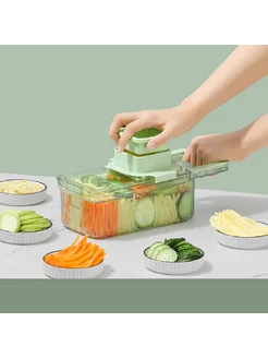 Многофункциональная овощерезка из нержавейки с контейнером