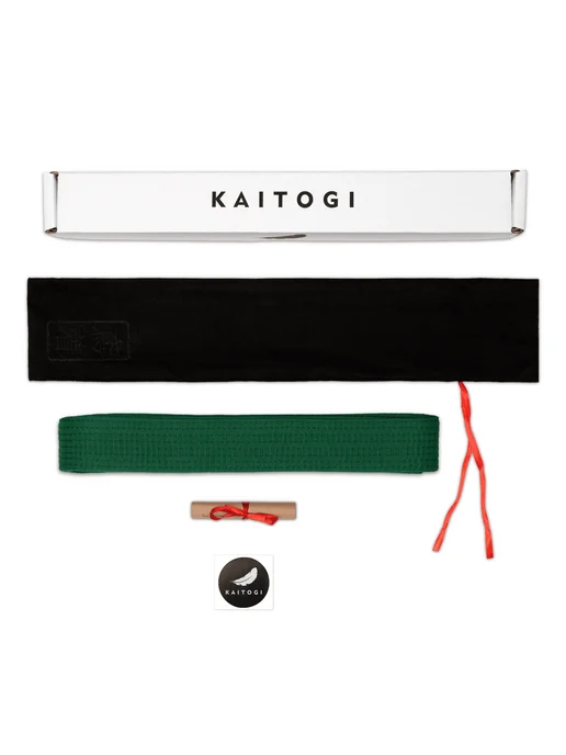 KAITOGI Пояс для Джиу Джитсу серия "Классика" желто-белый, зеленый, фото 5