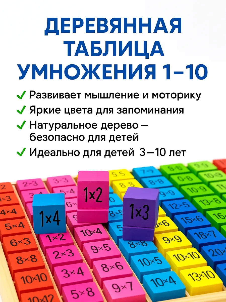 Деревянный сортер таблица умножения тренажер, обучающая игра, Q.