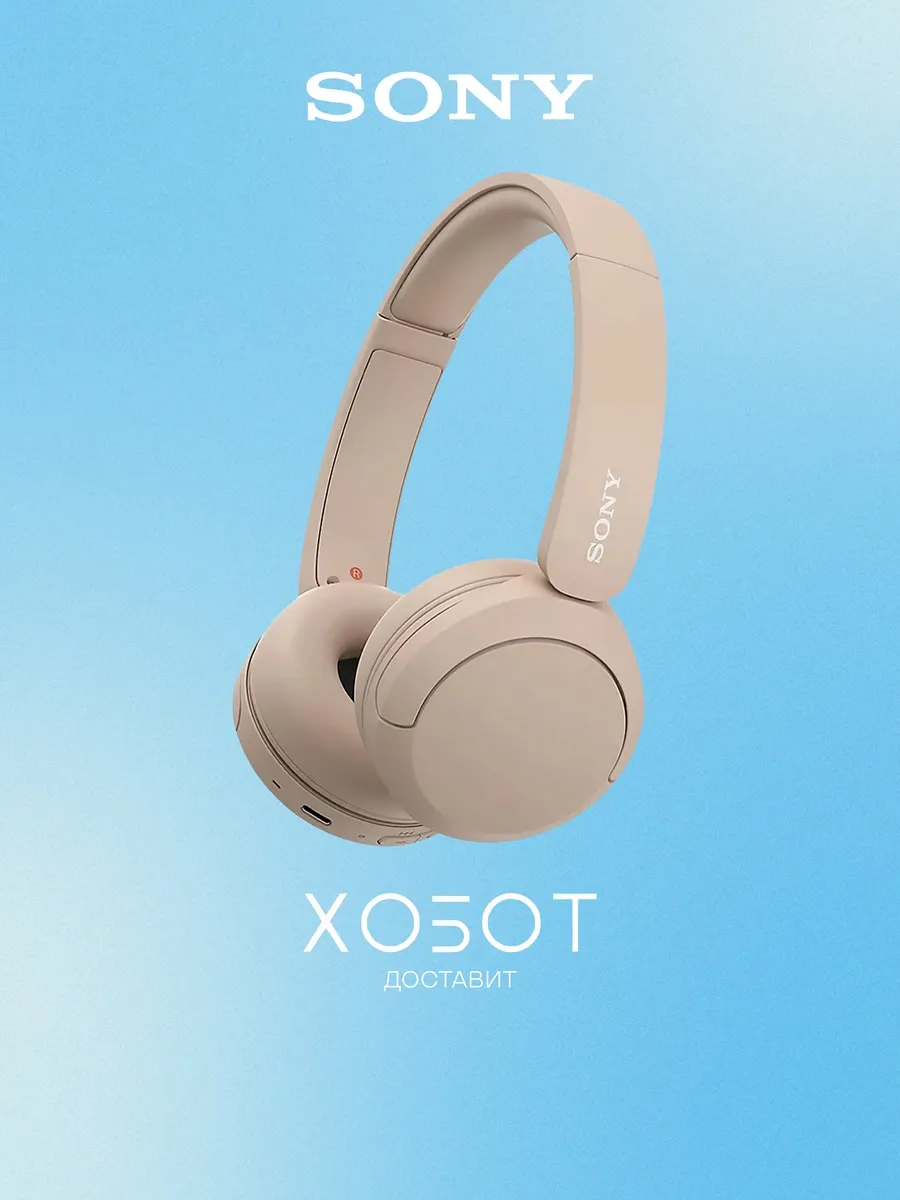 SONY Наушники WH-CH520, бежевый