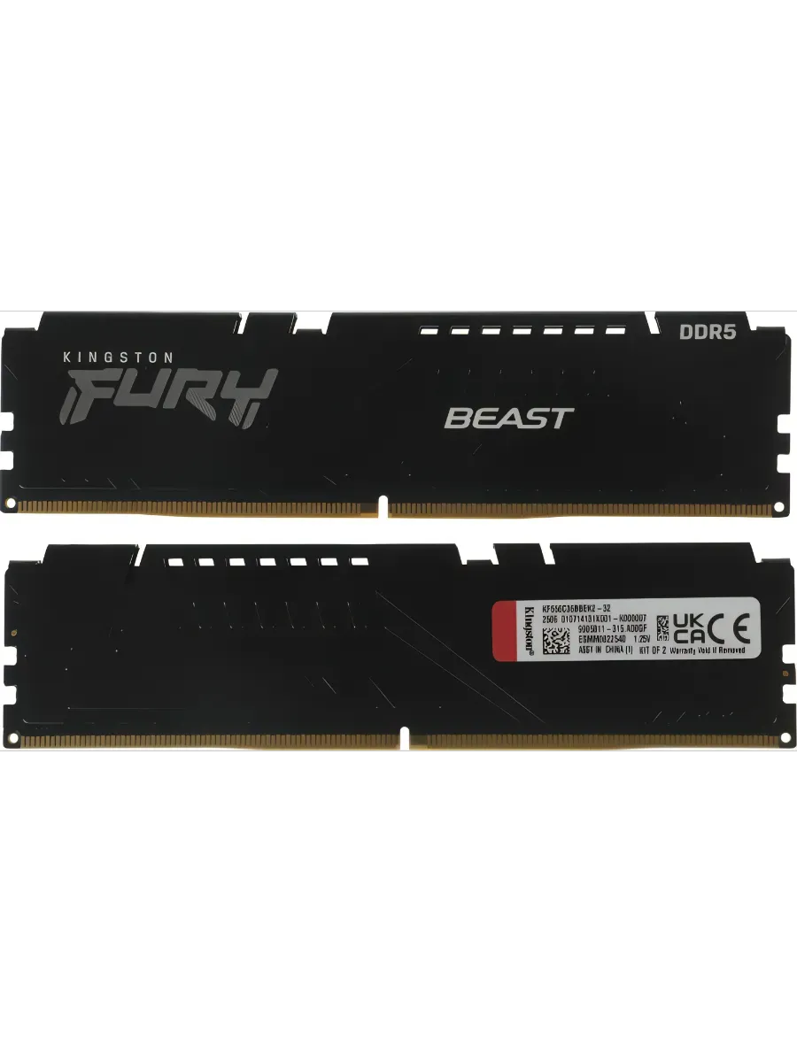 Kingston Оперативная память FURY Beast Black EXPO, 5600 МГц, 32 ГБ