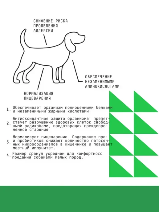 Сухой корм AJO Dog Hypoallergenic для собак, мелкие, 2 кг, фото 3