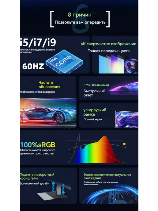 rus win 34" Моноблок N5095 8G 128GB，русская системa, 16 г, 128 ГБ, фото 2