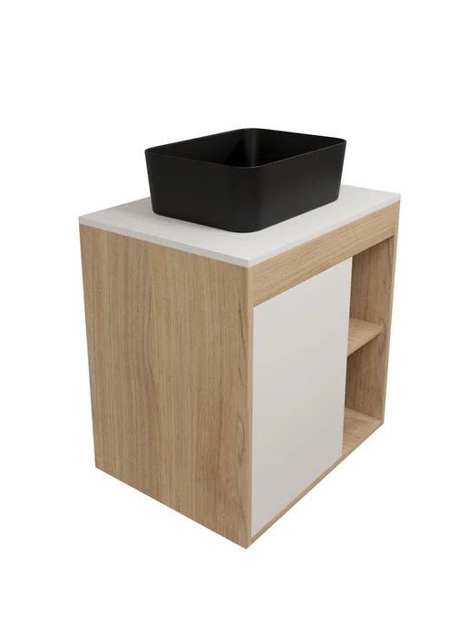 Teymi Тумба подвесная с раковиной 60 Helmi Mini 40 F15171, белый, фото 6