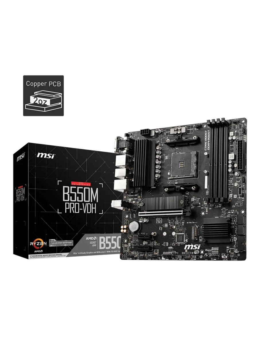 Материнская плата B550M PRO-VDH, AM4 MSI 306755164 купить за 11 412 ₽ в интернет‑магазине Wildberries