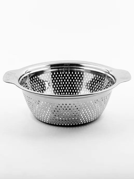 Дуршлаг металлический нержавеющая сталь 22 см - фото 13