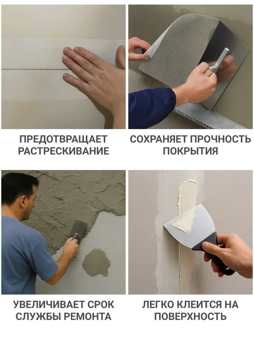 LLP International Group Серпянка самоклеящаяся 30м Сетка армирующая для штукатурки, вариант, фото 5
