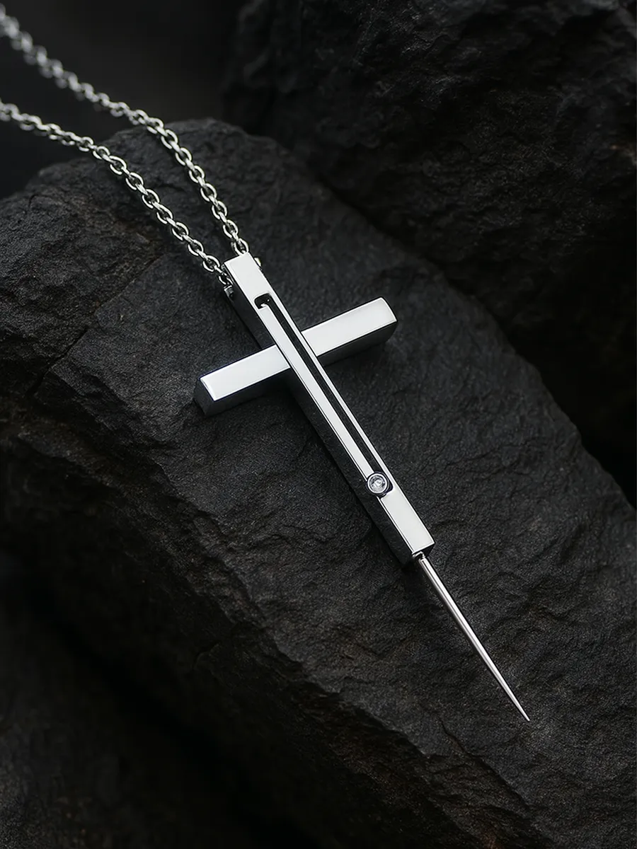 Кулон на шею с иглой Secret Awl из нержавеющей стали 55 см