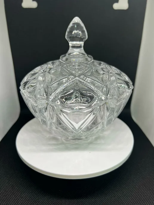 DELI GLASS Сахарница с крышкой (Емкость для украшений), белый