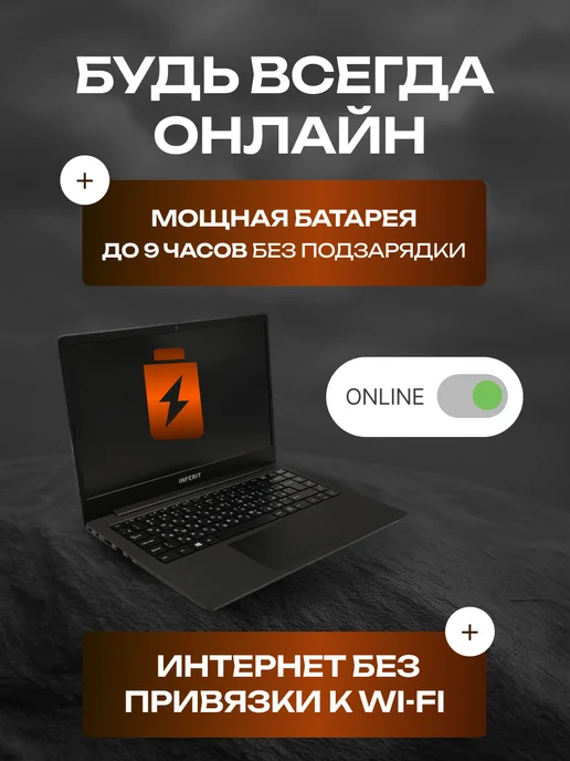 Inferit Ноутбук игровой мощный 14.1 i7 16 ГБ SSD 512 ГБ, 16 ГБ, 512 ГБ, фото 5