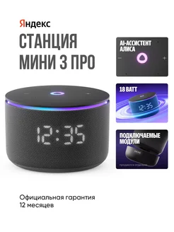 Умная колонка Станция Мини 3 Про с Алисой, Zigbee Яндекс 480056152 купить за 11 760 ₽ в интернет‑магазине Wildberries
