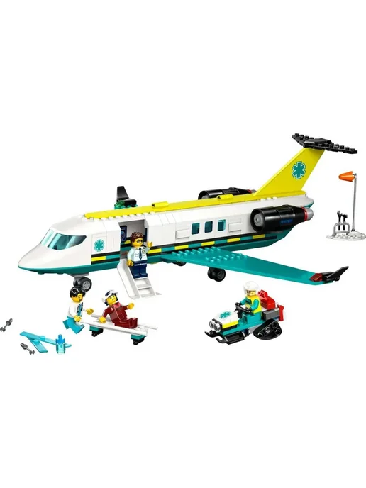 LEGO Конструктор City 60465 Самолет санитарной авиации, белый, фото 2