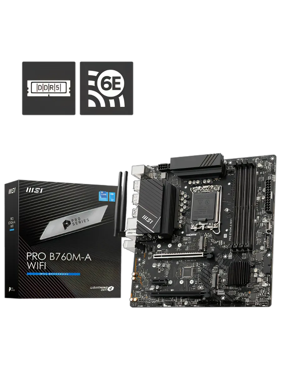 MSI Материнская плата PRO B760M-A Wi-Fi, LGA1700