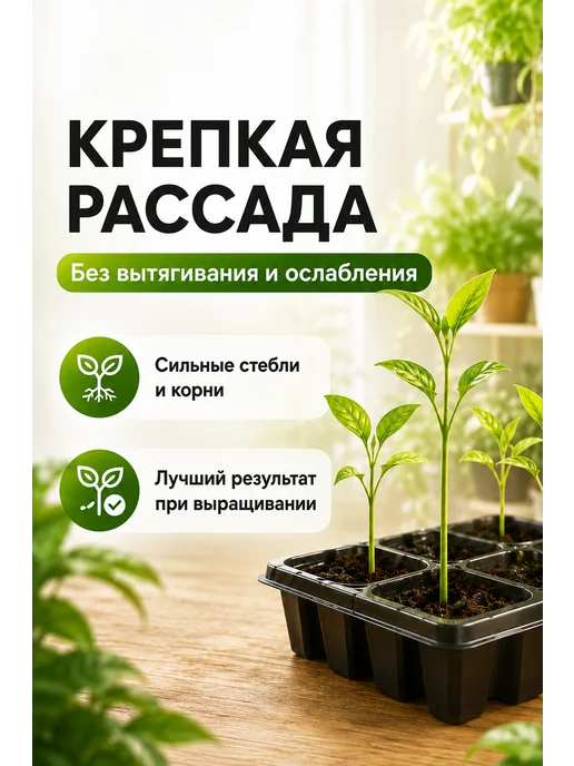 Host Фитолампа для растений и рассады полного спектра 4 шт. 40 Вт, 4 шт, 40 Вт, фото 5