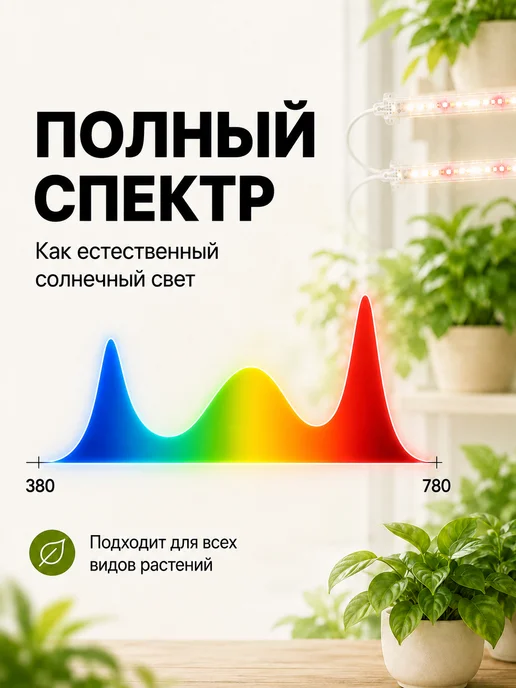 Host Фитолампа для растений и рассады полного спектра 4 шт. 40 Вт, 4 шт, 40 Вт, фото 8
