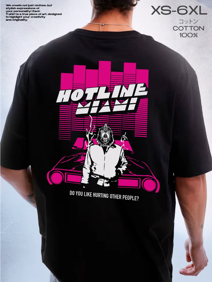 Футболка Hotline Miami принт на спине