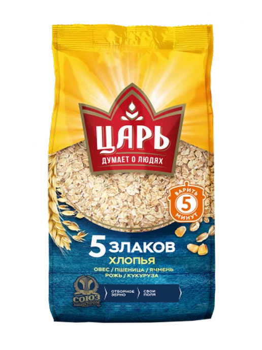 Царь Хлопья из 5 злаков 6 уп по 400гр, 3 шт, фото 4