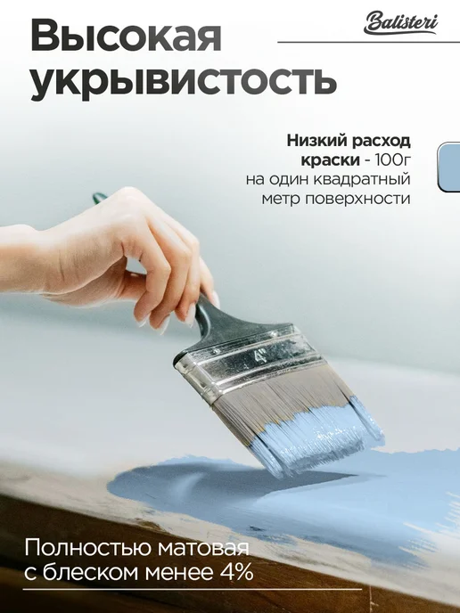 Balisteri Краска для мебели матовая 0,75 кг Савойский синий 27, 750 г, фото 5