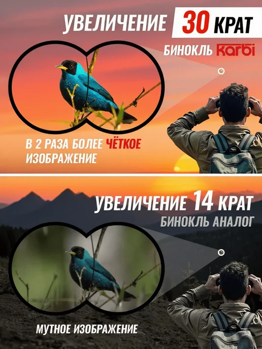YOUNIC Профессиональный туристический бинокль, черный, фото 2