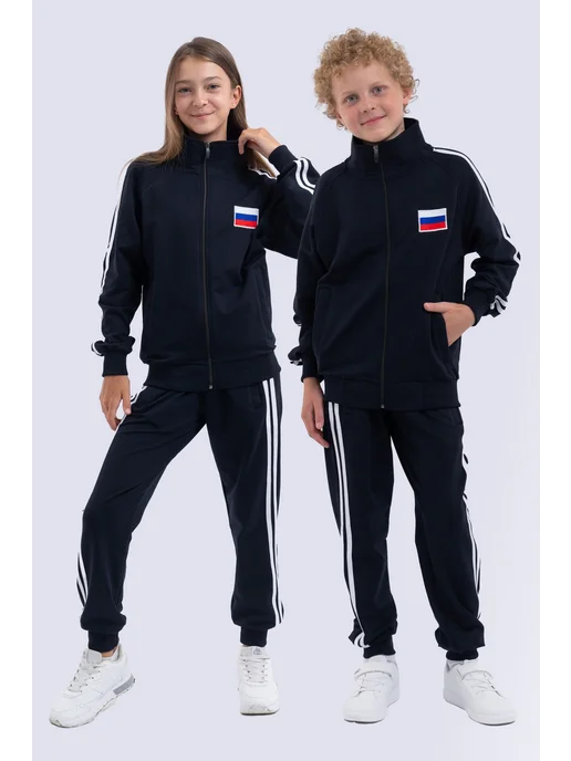 FireAD Спортивный костюм подростковый в школу с капюшоном, синий, фото 4